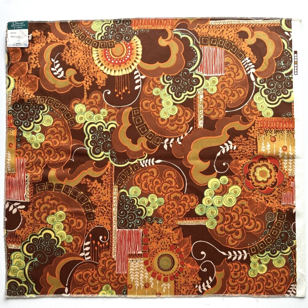 Rare Vintage 60s Cohama Upholstery Fabric in Maxime Pattern